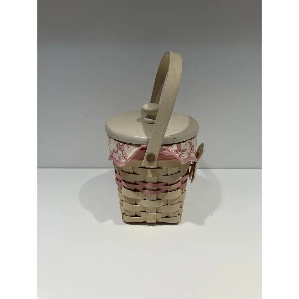 Longaberger Horizon of Hope Basket American Cancer Society Pink 2002 Complete
